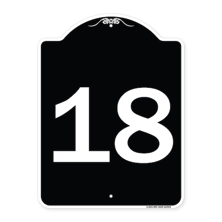 Designer Series Sign-Sign With Number Heavy-Gauge Aluminum Architectural Sign